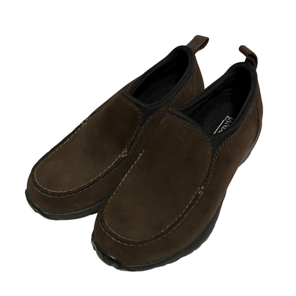 Land’s End Brown Suede Slip On Loafers